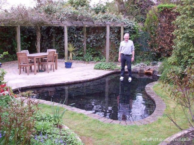 Our pond safety grids can hold an adult's weight